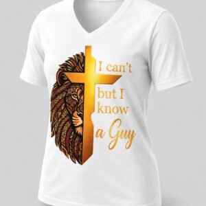 Christian lion cross t-shirt DTF print - creoxa