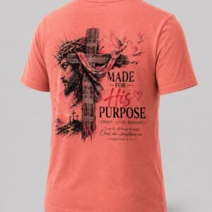 "Made For His Purpose" Philippians 4:13 Christian DTF Print T-Shirt – Jesus Cross Graphic Tee