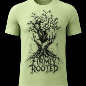 "Firmly Rooted" DTF Print T-Shirt – Tree of Life Hands Graphic Crew Neck Tee